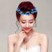 Lurrose Bohemia Floral Wreath Bridal Headband Decorative Garland Simulation Flower Crown for Festival Wedding Blue Sky-blue - Buy Online on GoSupps.com