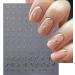 Letter Nail Stickers - 8 Sheets Old English 3D Decals | Retro Cursive Nail Art Accessories for Women & Girls - Buy Online on GoSupps.com