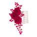 minkissy Rose Hair Comb Wedding Hair Accessories for Brides Wedding Hair Comb Rose Hair Decor Bridal Hair Side Comb Rose Flower Hair Comb Wedding Hair Side Comb Hair Decoration Red Cloth