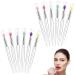 12 Pcs Silicone Lip Brush Silicone Lip Applicator with Transparent Handles and Caps Lip Brush Applicator Silicone Lip Brush Reusable Lip Mask Applicator(6 Colors)