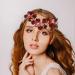IYOU Fairy Headband Crown Wine Red Flower Elf Headpiece Tiara Costume Wedding Elven Hair Accessories for Women - Buy Online on GoSupps.com