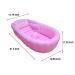 Portable Inflatable Tub with Non-Slip Seat and Built-in Air Pump - Foldable Travel Shower Tray (Pink) - Buy Online on GoSupps.com