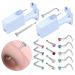 Firstomato 2 pack Self Use Nose Piercing Gun Safe Nose Piercing Kit Tool Painless and Allergy Free Nose Piercer with Hypoallergenic Nose Studs 2 Nose Piercers +13 Nose Studs