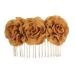 DRESSOOS Hairclips Barrettes Hair Clip for Women Hair Claw Clips for Women Metal Hair Clips Women's Hair Clips Decorative Hair Clips for Women Flower Hair Clip Earth Tones Decorate Bride