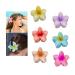 ZixrMor6 piece of flowers cute jelly color hair clips large hair clip flower for thick hair strong hold hair clip flowers clamp for women girls (flower clip)