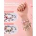 Charm Bracelet Making Kit with Charms & Supplies for Girls - DIY Craft Gift Set with Portable Organizer Box (4-Pink) - Buy Online on GoSupps.com