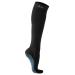 La Active compression stockings anti -slip for women men - 15-20 mmHg - knee support stocking socks trombosis socks - travel flight sports hospital pregnancy 36-41 black and blue - 1 pair