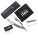 Razor Men Beard Razor Set - Silver Barber Razor with Replaceable Blades & Carrying Case for Perfect Grooming | International Shipping Available - Buy Online on GoSupps.com