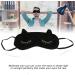 Cat Cartoon Eye Cover Sleeping Mask - Soft Cotton Blindfold for Light Blocking and Puffy Reduction Black - Buy Online on GoSupps.com