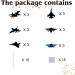 18pcs Military Airplane Cupcake Toppers Fighter Jet Party Supplies for Men Boy Air Force Party Decorations Black Blue Glitter Travel Theme Cool Plane Aircraft Cake Decor - Buy Online on GoSupps.com