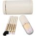 Makeup Brushes Set Travel Makeup Brush Set Portable Multifunctional Mirror Cap for Blending Foundations (white) - Buy Online on GoSupps.com