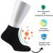 Cosyfeel Women Loose Diabetic Socks | 4-Pack Neuropathy Ankle Socks for Ladies | Super Soft Eco-Friendly Bamboo Material | Durable with Seamless Toe | Multicolour Patterns | 4 Seasons 7-9 1/2 BLACK - Buy Online on GoSupps.com