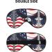 American Flag Eagle Double-Sided Sleep Eye Mask | Comfortable Blindfold with Adjustable Strap - Light Blocking Black - Buy Online on GoSupps.com
