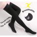KEKING Thigh High Compression Stockings for Men & Women | 15-20mmHg Graduated Compression Leg Support Hose with Silicone Band | Ideal for Swelling, Varicose Veins, Edema, DVT | Black, Closed Toe | Large - Buy Online on GoSupps.com