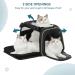 Petsfit Transport Box for Cats & Small Dogs | Airline-Approved Dog Travel Bag with Expandable Bed & Shoulder Strap (S Black) - Buy Online on GoSupps.com