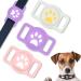 Coholl protective cover compatible with Apple Airtag case 3 pieces silicone shell for GPS Finder dog collar anti-oste pet loop holder case for cat dog collar children older people bags bright+pink+purple large