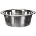 Croci DOS - Stainless steel dog bowl capacity 0 5L hygienic and durable container for food and water dishwasher safe diameter 13cm silver 13 cm 0.50 Litre