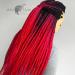 Aomig Braids Extensions - 24 Strands Artificial Hair for Box Braids | Black & Burgundy Red Braiding Hair - Buy Online on GoSupps.com