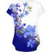 Elegant Women's Cotton Sweater - Casual Circular College Tops Dark Blue Sports T-Shirt Blouse - Buy Online on GoSupps.com