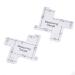 Semetall 2Pack Mini 2" Hand Measuring Gauge for Quilting Sewing and Patchwork,Plastic,Silver 2 Inch