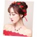 minkissy Red Headband Bridal Head Headgear Miss Nationality Accessories Red - Buy Online on GoSupps.com