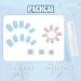 Yoolly 24pcs Short Square False French Tip False Nails Stick on Nails Glitter Press on Nails Removable Glue - on Fake Nails Acrylic Full Cover Nails Women Girls Nail Art Accessories (Flash Blue) - Buy Online on GoSupps.com