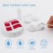 Denmark Flag Round Contact Lens Kit - Portable Storage Box with Mirror | Cute Lens Holder - Buy Online on GoSupps.com