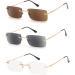 JM 3 Pack Rimless Reading Sunglasses Spring Hinge Readers - Men Women Glasses 2.5 x Magnification - Mix Pack - Buy Online on GoSupps.com