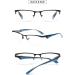 VEVESMUNDO Men's & Women's Reading Glasses - Metal Half Frame 2.5x Diopters 4 Colors Available - Buy Online on GoSupps.com