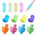 Bozily 12 pieces pencil handles ergonomic pen holder for different pens correct handwriting for children kindergarten adults.