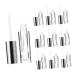 FOMIYES Highend 3ml Lip Gloss Tube Set 10pcs Silver Hollow Lipstick Containers Leakproof Fashionable for Travel