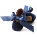 RVROVIC Baby Girl Moccasins | Princess Sparkly Soft Sole Shoes 6-12 Months Navy Blue - Buy Online on GoSupps.com