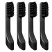 Toothbrush Replacement Heads fit for Quip Electric Toothbrush 4-Pack (Black)