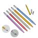 FOMIYES 6pcs Embroidered Eyebrow Pencil Makeup Eyebrow Pen Microblading Pen Aluminum Alloy Korean