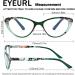 Women's Cat Eye Blue Light Blocking Reading Glasses 2 Pack +2.0 Magnification - Stylish Anti-Eyestrain UV Protection Readers - Blue+Green - Buy Online on GoSupps.com