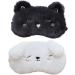 Zeiwohndc Plush White Dog Sleep Mask - Cute Cartoon Animal Design | Satin Lined Blindfold for Home & Travel - Buy Online on GoSupps.com