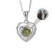Drawelry Personalized Photo Projection Heart Chain Heart Pet Pad Print Pote Pot with Picture In the Inner Women Half Cam Remembrance Gifts For Women Girls Double Heart-Si