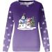 Shop Women's Christmas Sweater - Santa Claus Pullover Long-Sleeved Ugly Moose Print Festive Tops in 3XL Purple - Buy Online on GoSupps.com