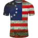 Men's Hip Hop Stars and Stripes T-Shirt - Navy, XXL Loose Fit - Buy Online on GoSupps.com