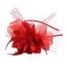 amangul 1920s Medieval Feather Shape Headband Hair Hoop Woman Cosplay Performances Headpiece Festival Party Costume Props(Red)