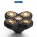 5D Electric Shaver Replacement Heads - 5 Blades Upgrade Version with Blade Cover and Cleaning Brush - Gold - Buy Online on GoSupps.com