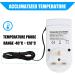 Digital Thermostat Temperature Controller Socket Outlet 230V LCD Screen Temperature Control Switch with 1.7m Sensor Heating Refrigerator or Greenhouse Reptile arm/Terrarium Home - Buy Online on GoSupps.com
