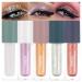 5Pcs Transparent Golden Liquid Glitter Eyeshadow Sticks Set.Waterproof Quick-Drying Crystal Liquid Shimmer Sparkly Eyeliner Eyelid.Highlight inner corner Eye Looks for Party Make-up sombra para ojos 5 sparkle