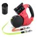 Double Retractable Dog Lead Reinforced Extendable with Non-Slip Handle Dog Lead with LED Light and Rubbish Box for Walking 2 Dogs 360 Tangle-Free Strong Nylon Band One-Hand Brake (Red)