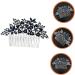 DOITOOL Wedding Tiara Dark Blue Hair Comb Headdresses for Women Bridal Glitter Barrette Girl Hair Clips Hair Combs for Women Accessories Flower Rhinestone Bride Wig European and American - Buy Online on GoSupps.com