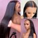 Maxine 22 Inch Brazilian Straight Wave Human Hair Lace Front Wig | 180% Density | HD Transparent Lace | Pre Plucked with Baby Hair | Bleached Knots - 13x6 Frontal Wig for Women - Buy Online on GoSupps.com