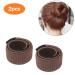 MLMSY hair bun aid in donut shape for great DIY hair styling light brown + dark brown