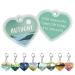 Natiform Adventure Dog Tag, Personalised Pet ID Tag, Dog Tag Silencers, Glow in The Dark Silencer to Protect Tag, Custom Text, Double Side Pet Tag(Heart-style1) Heart style1