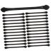 WOONEKY 25 Pcs Double Ended Eye Shadow Stick Lipstick Brush Tool Lip Balm Applicator Accessory Black Plastic