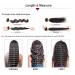 Elailite Afro Hair Clip-In Extensions - Remy Kinky Curly 20cm - 8 Set Double Tresse Natural Black #1B - 95g Whole Head Solution - Buy Online on GoSupps.com